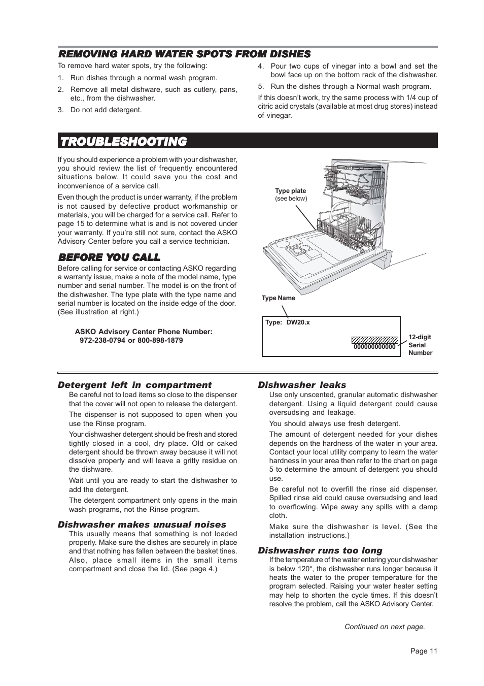 ASKO D3121 User Manual | Page 11 / 16