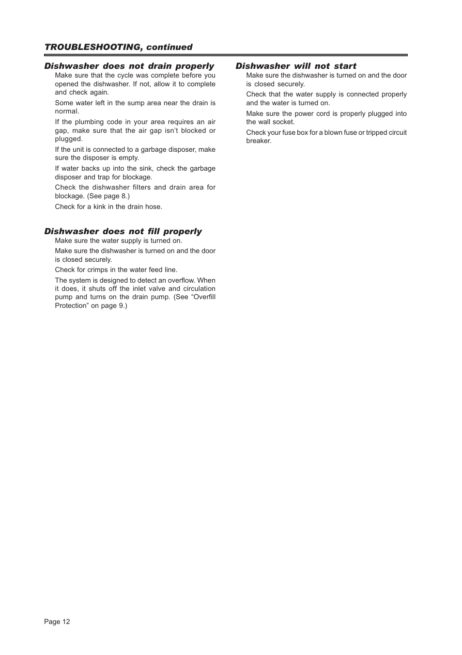 ASKO D3121 User Manual | Page 12 / 16