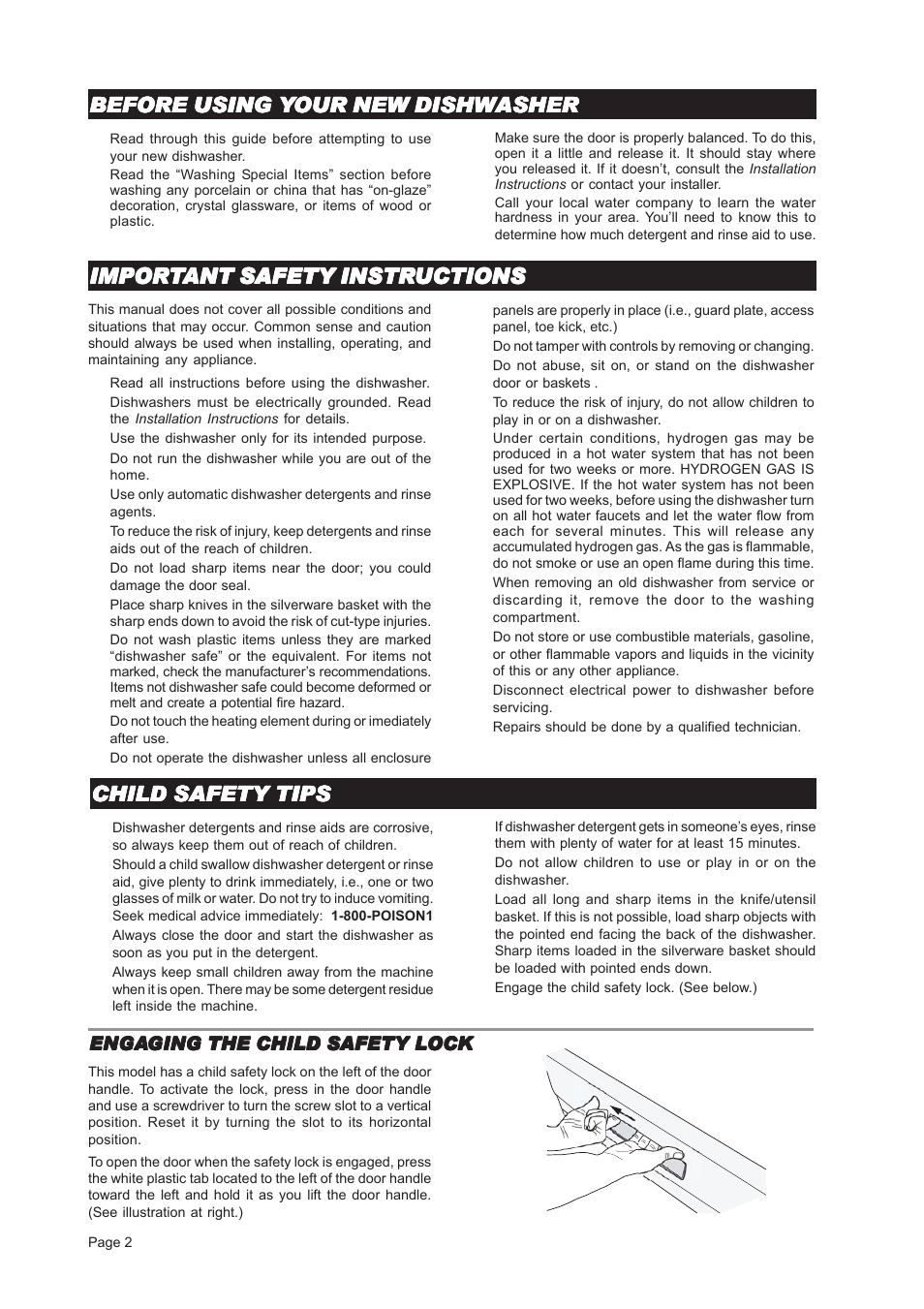 Child safety tips, Before using, Impor | ASKO D3121 User Manual | Page 2 / 16