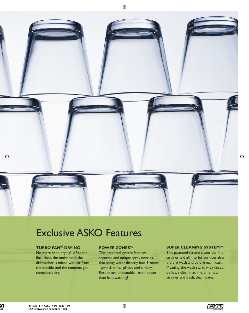 Exclusive asko features | ASKO D3251 User Manual | Page 9 / 32