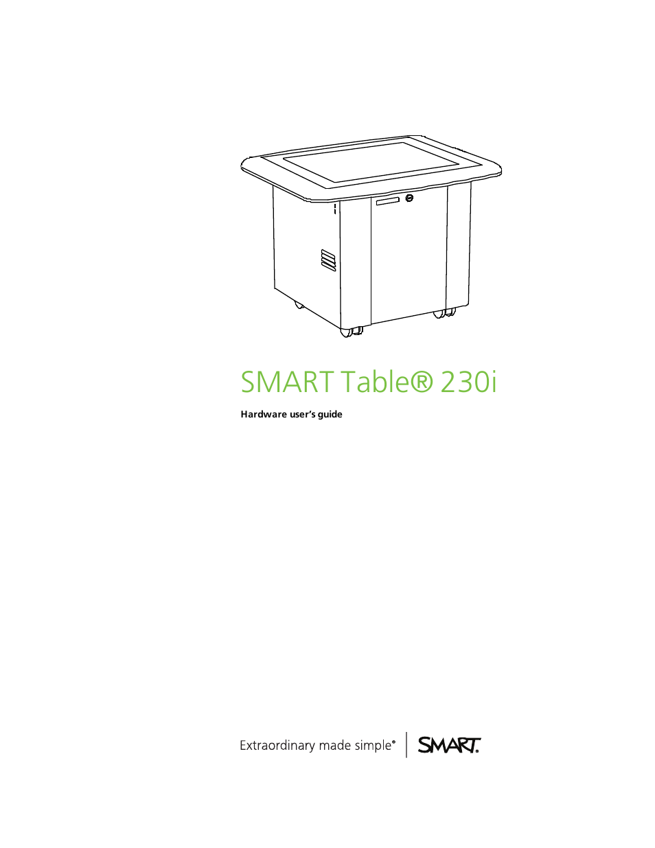 Smart Technologies SMART Table 230i User Manual | 36 pages