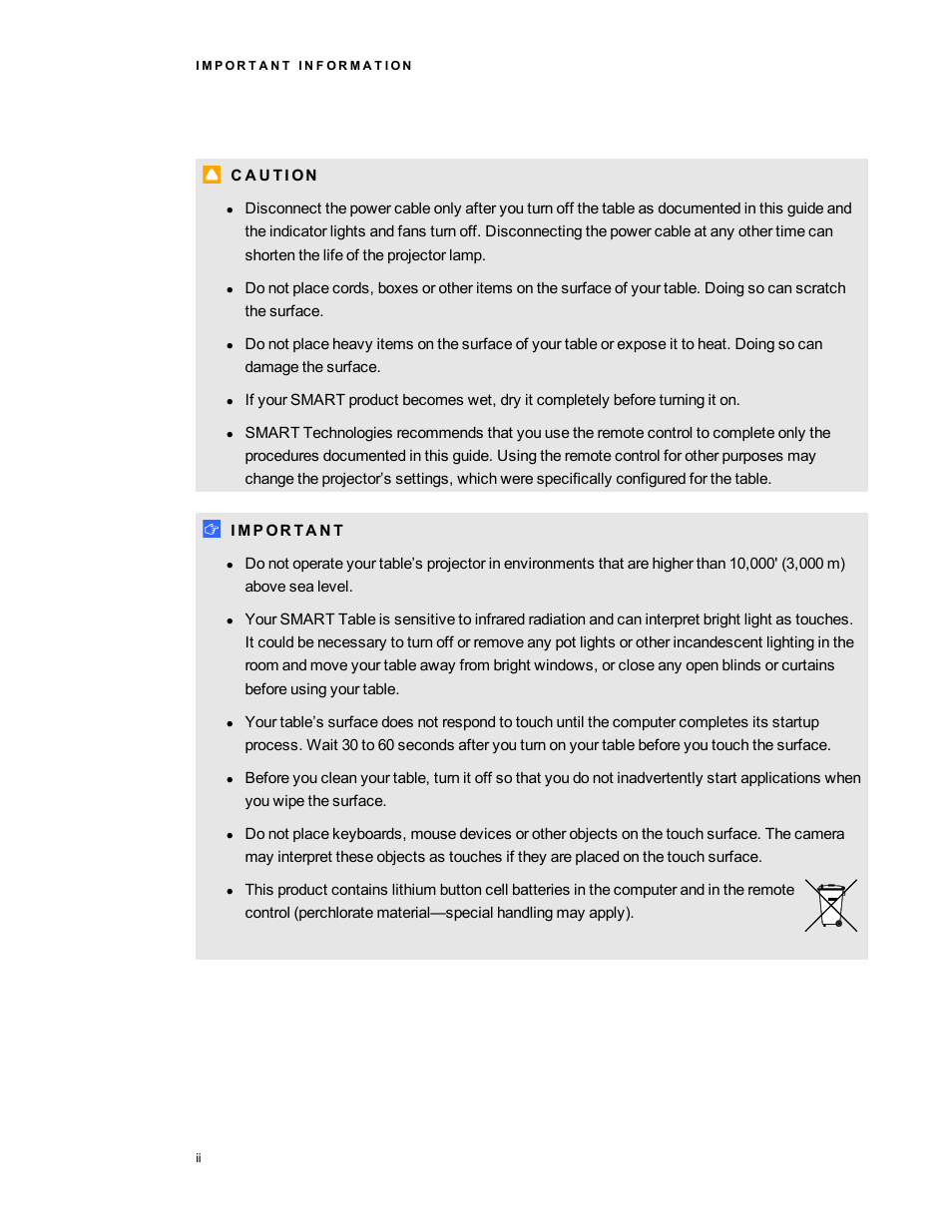 Smart Technologies SMART Table 230i User Manual | Page 4 / 36