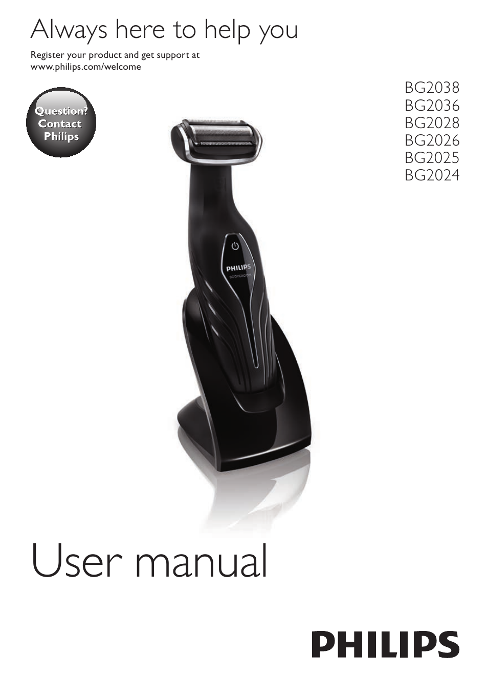 Philips BODYGROOM Series 5000 Bodygroom User Manual | 126 pages