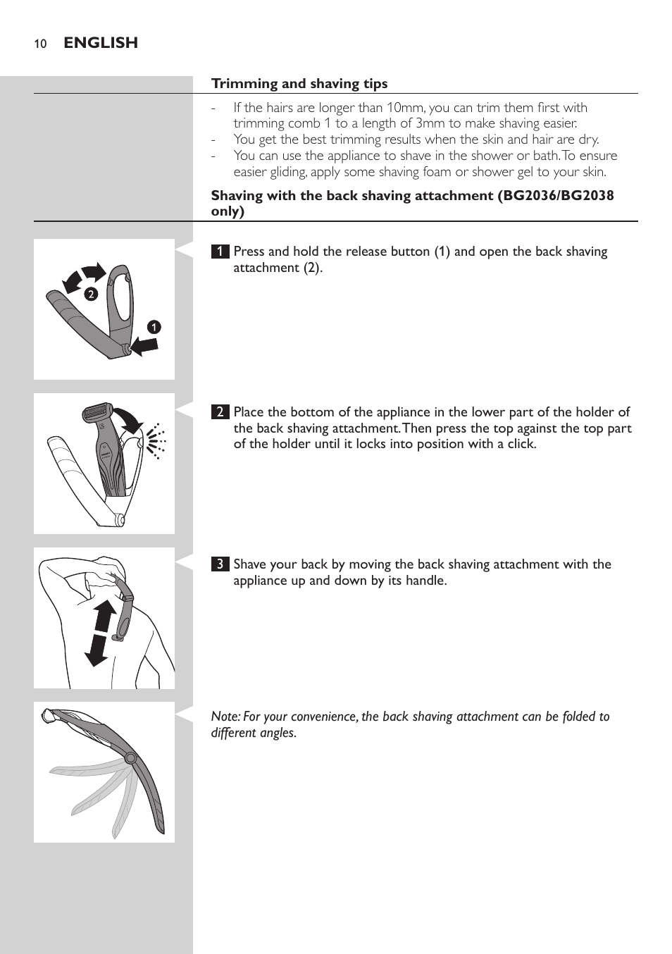 Philips BODYGROOM Series 5000 Bodygroom User Manual | Page 10 / 126