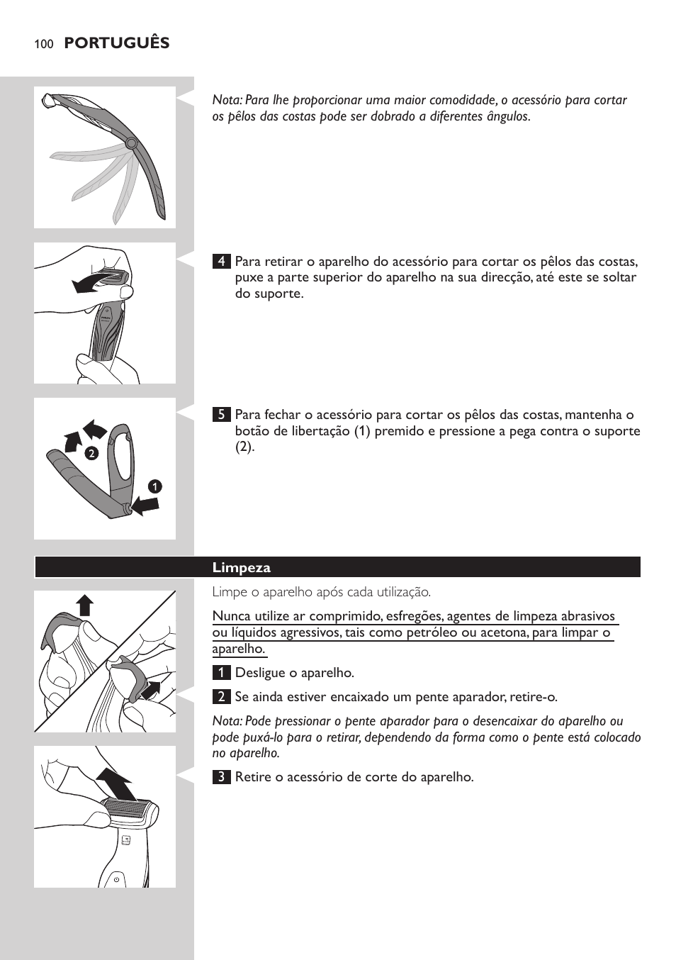 Philips BODYGROOM Series 5000 Bodygroom User Manual | Page 100 / 126