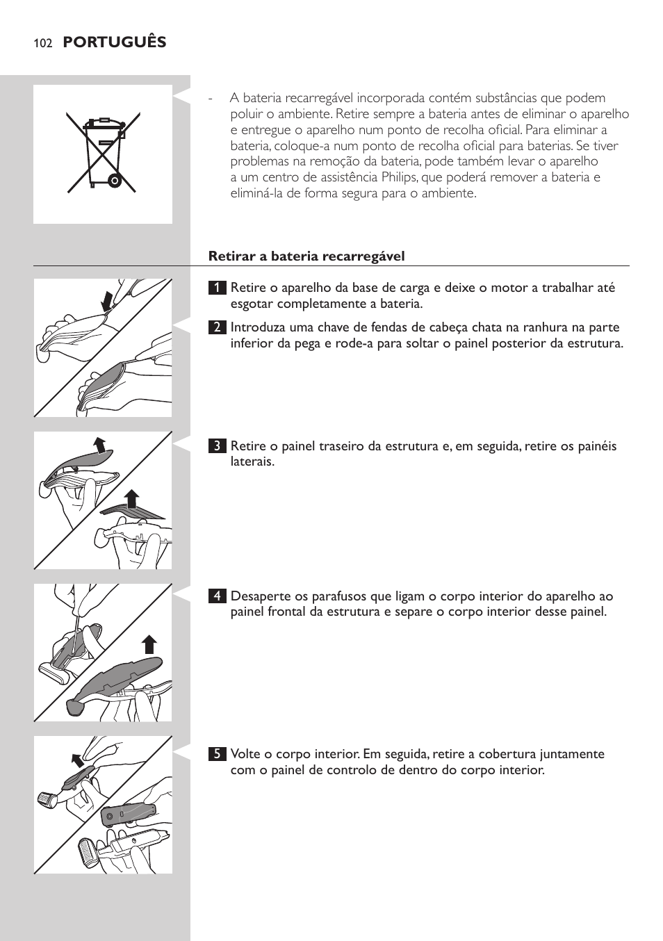 Philips BODYGROOM Series 5000 Bodygroom User Manual | Page 102 / 126