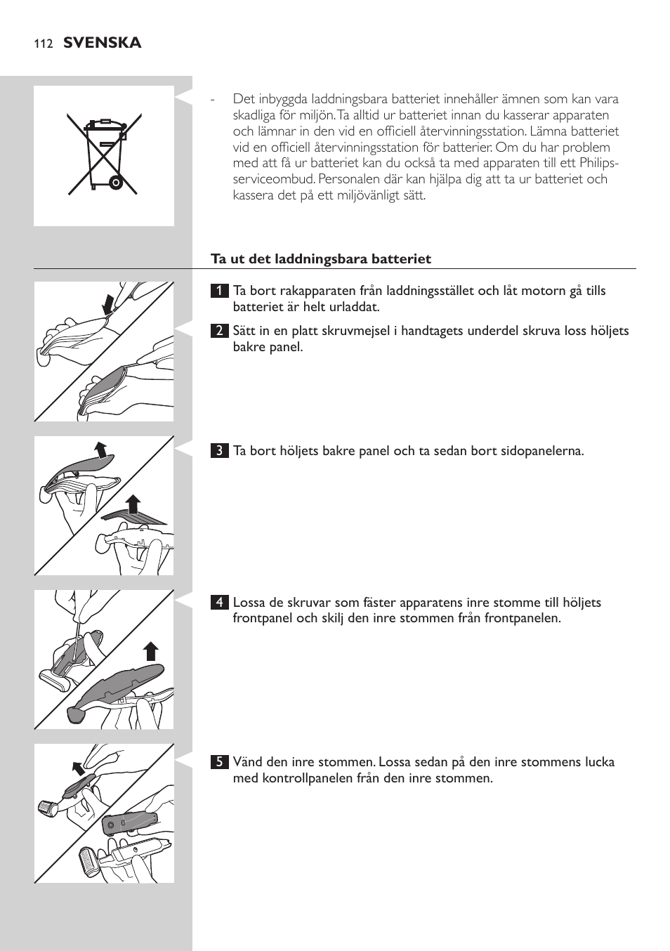 Philips BODYGROOM Series 5000 Bodygroom User Manual | Page 112 / 126