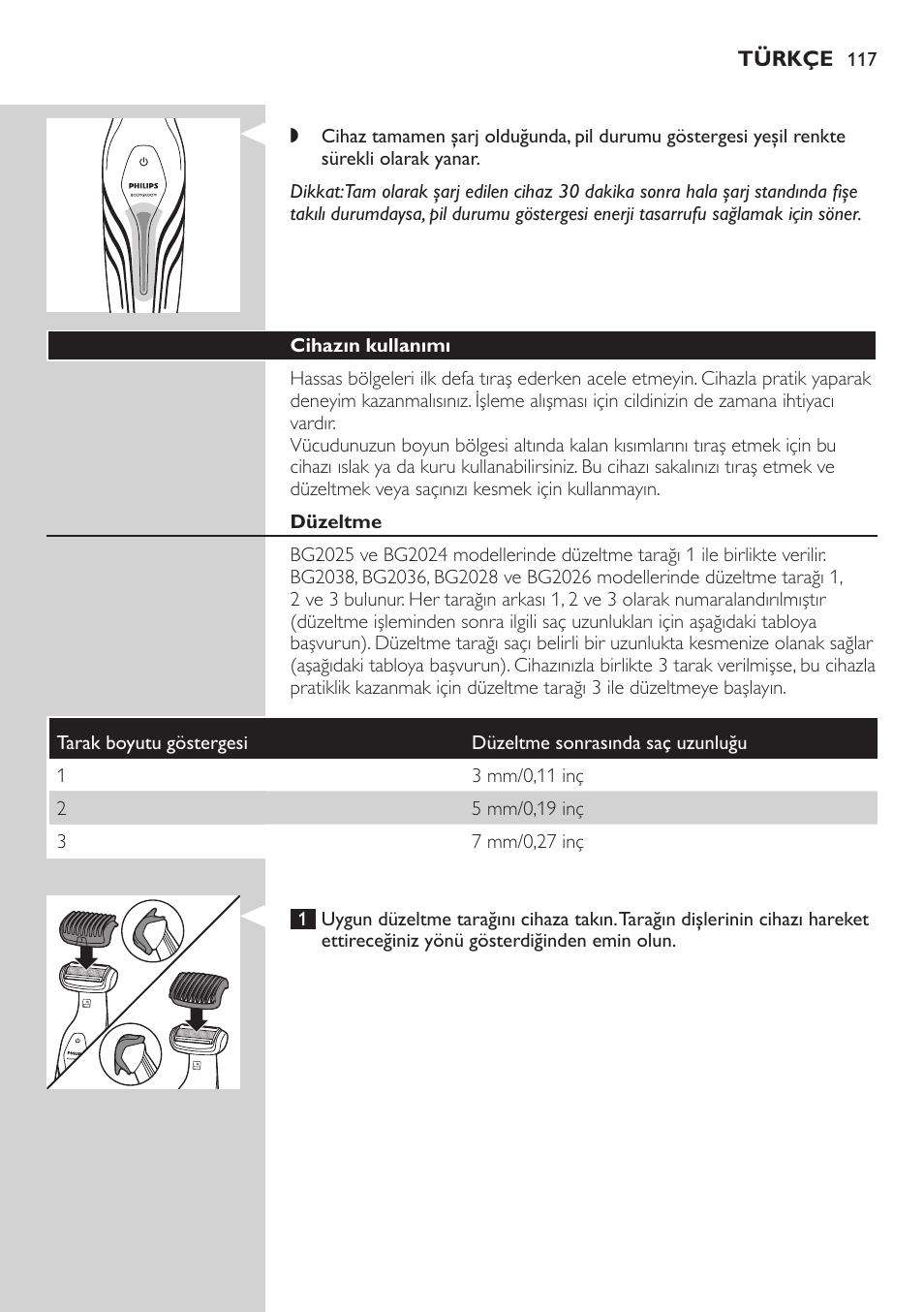 Philips BODYGROOM Series 5000 Bodygroom User Manual | Page 117 / 126