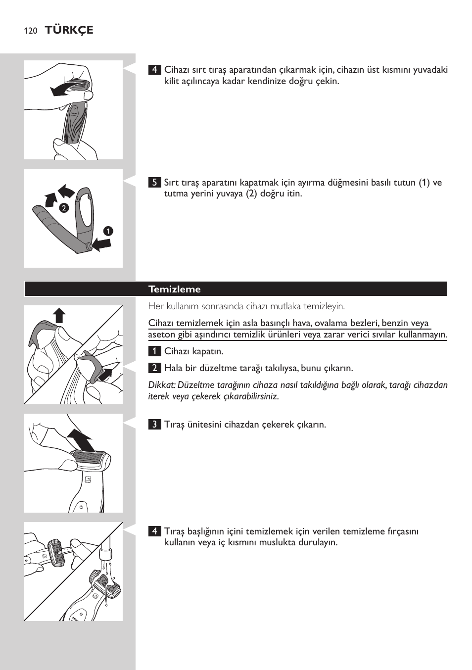 Philips BODYGROOM Series 5000 Bodygroom User Manual | Page 120 / 126