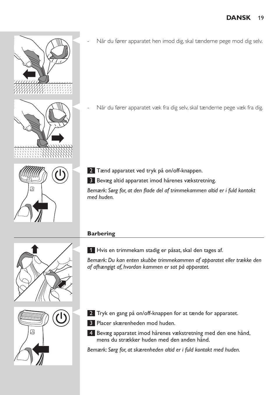 Philips BODYGROOM Series 5000 Bodygroom User Manual | Page 19 / 126