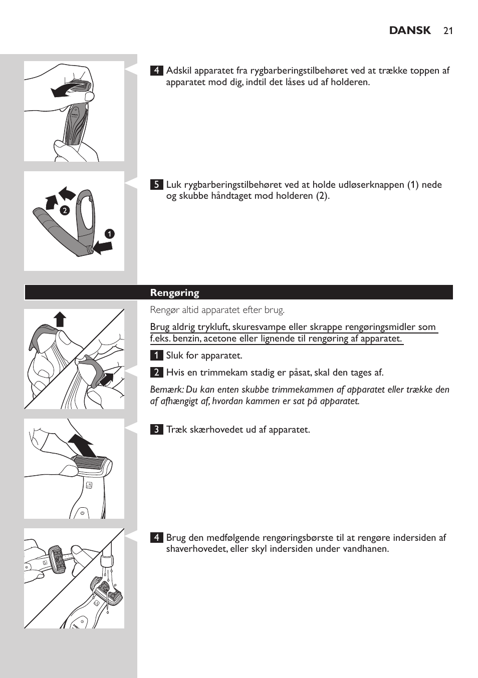 Philips BODYGROOM Series 5000 Bodygroom User Manual | Page 21 / 126