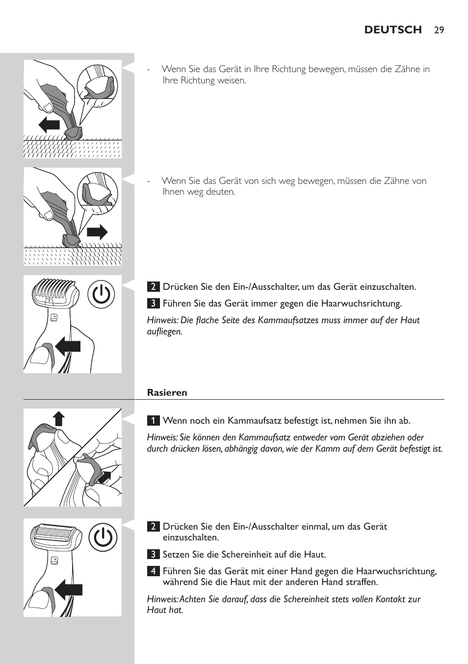 Philips BODYGROOM Series 5000 Bodygroom User Manual | Page 29 / 126