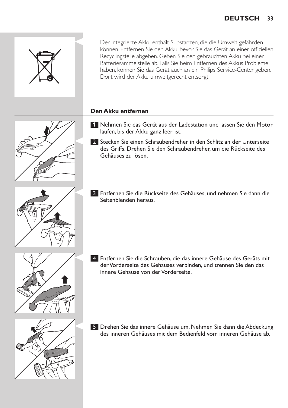 Philips BODYGROOM Series 5000 Bodygroom User Manual | Page 33 / 126