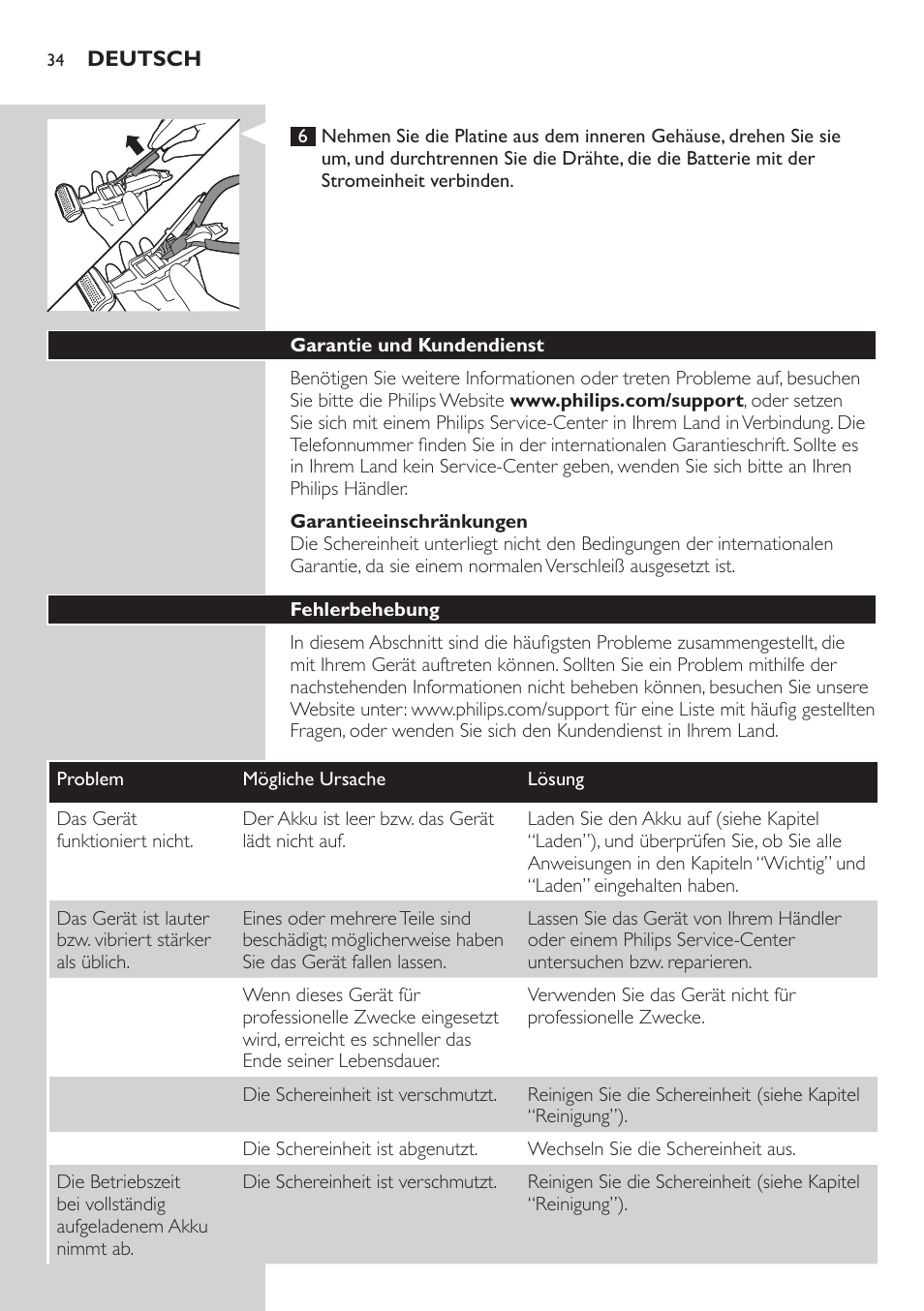 Philips BODYGROOM Series 5000 Bodygroom User Manual | Page 34 / 126