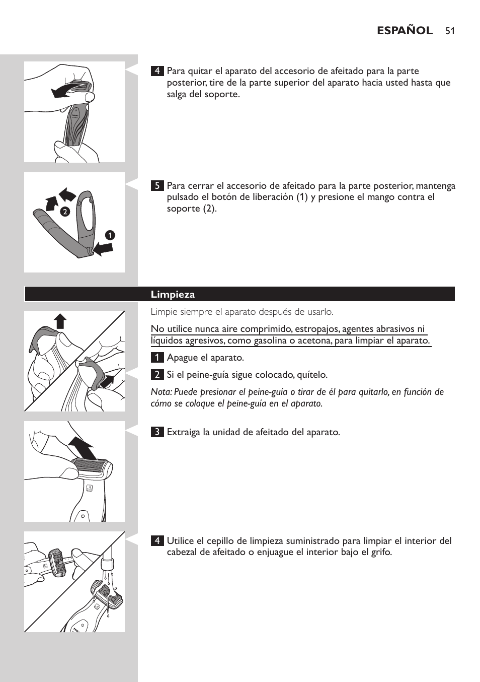 Philips BODYGROOM Series 5000 Bodygroom User Manual | Page 51 / 126