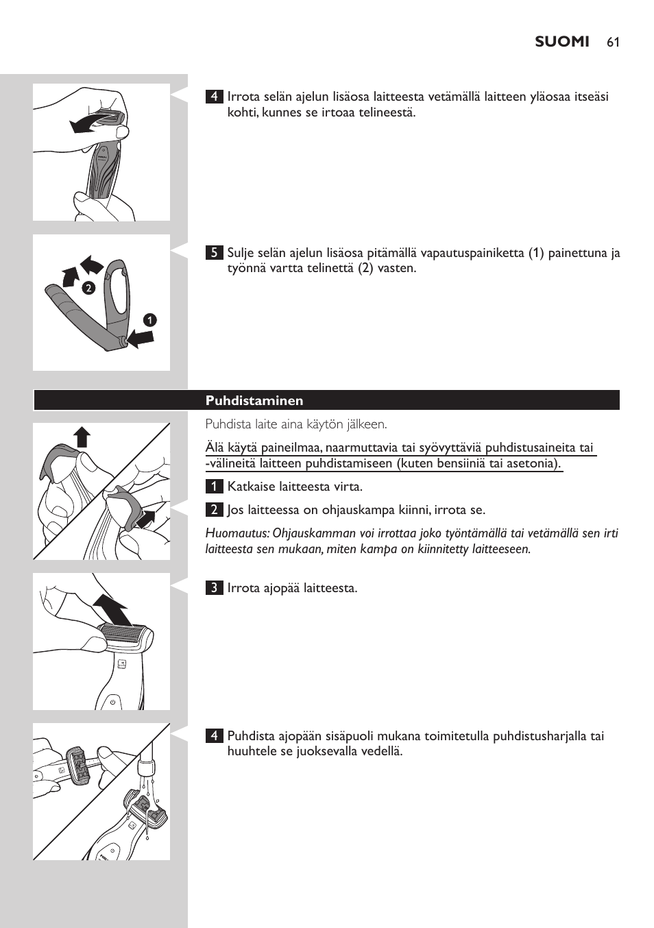 Philips BODYGROOM Series 5000 Bodygroom User Manual | Page 61 / 126