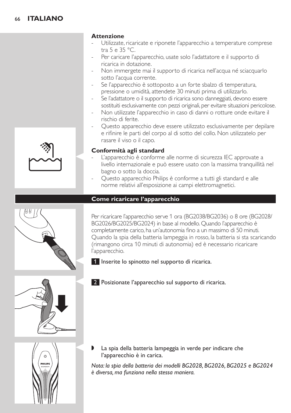 Philips BODYGROOM Series 5000 Bodygroom User Manual | Page 66 / 126