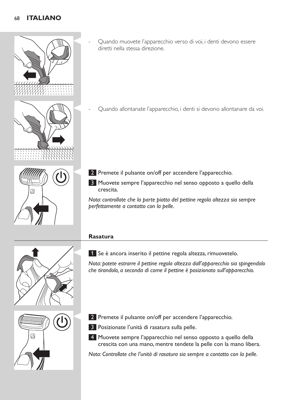 Philips BODYGROOM Series 5000 Bodygroom User Manual | Page 68 / 126