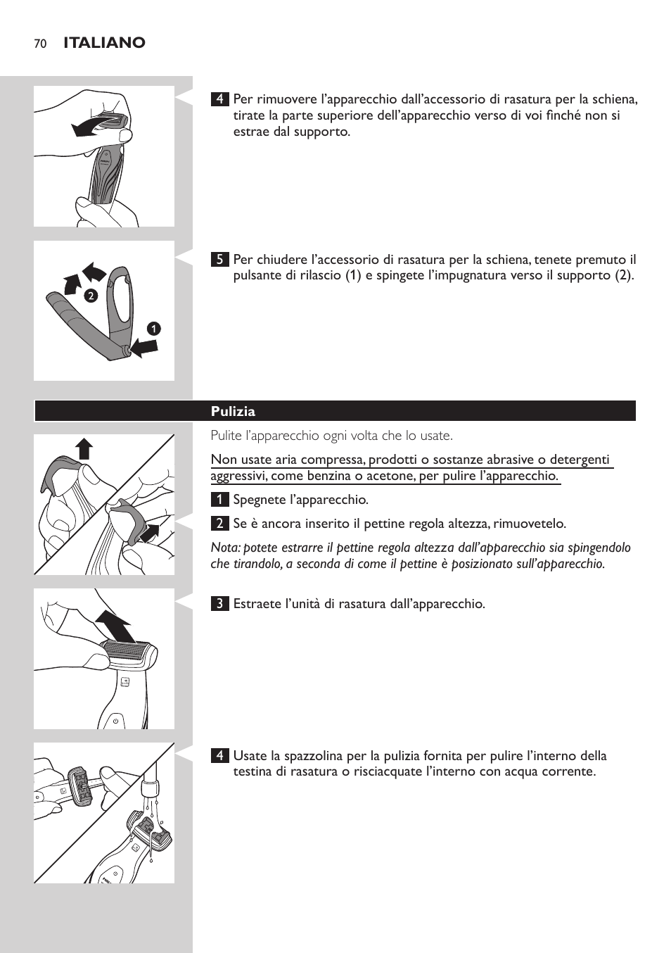 Philips BODYGROOM Series 5000 Bodygroom User Manual | Page 70 / 126