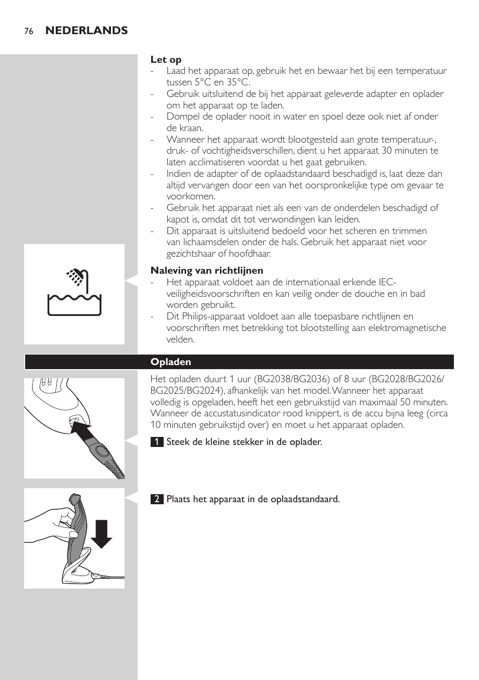 Philips BODYGROOM Series 5000 Bodygroom User Manual | Page 76 / 126