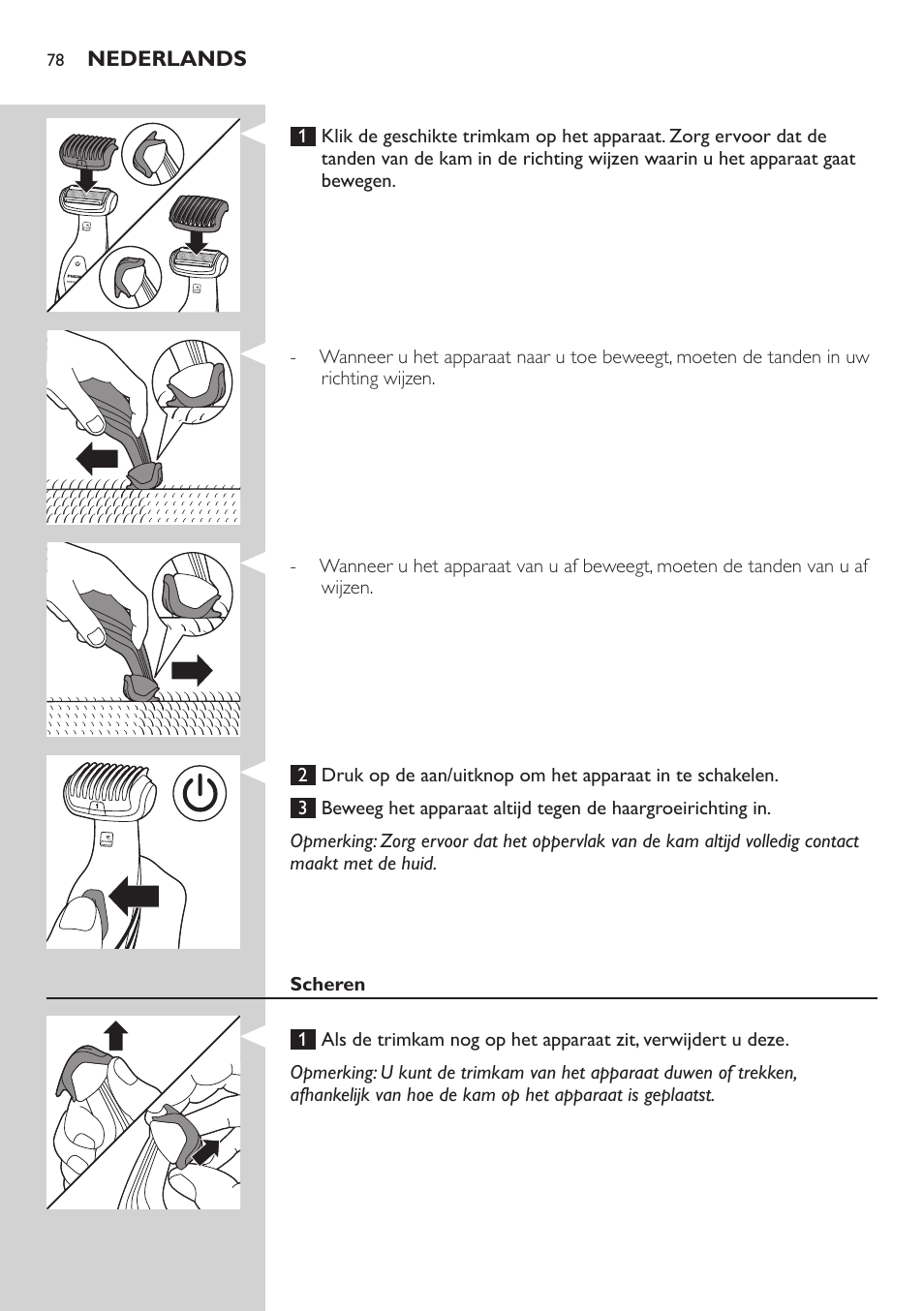 Philips BODYGROOM Series 5000 Bodygroom User Manual | Page 78 / 126