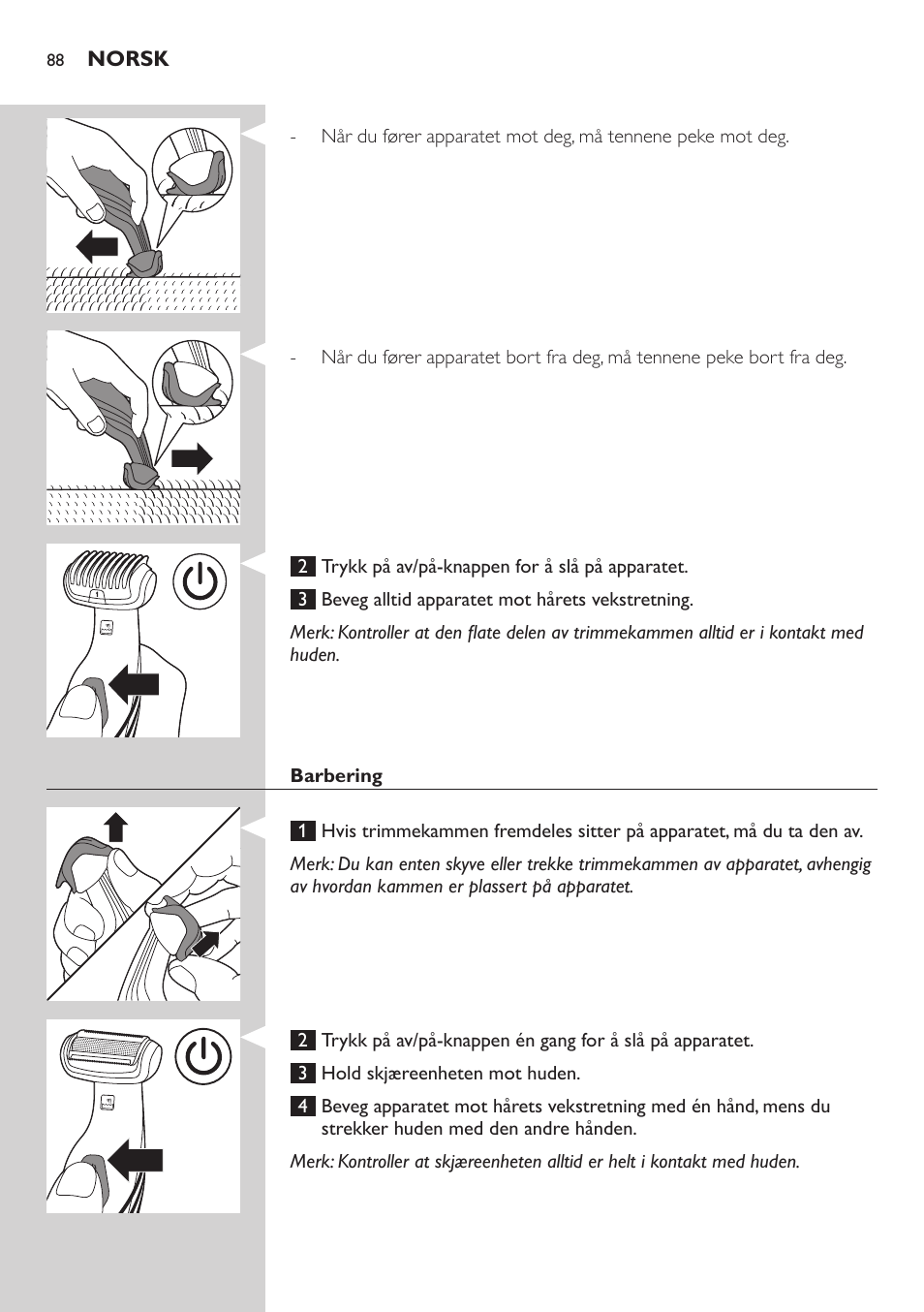 Philips BODYGROOM Series 5000 Bodygroom User Manual | Page 88 / 126