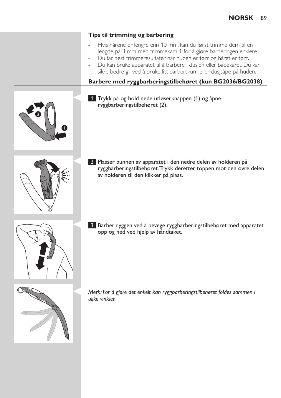 Philips BODYGROOM Series 5000 Bodygroom User Manual | Page 89 / 126