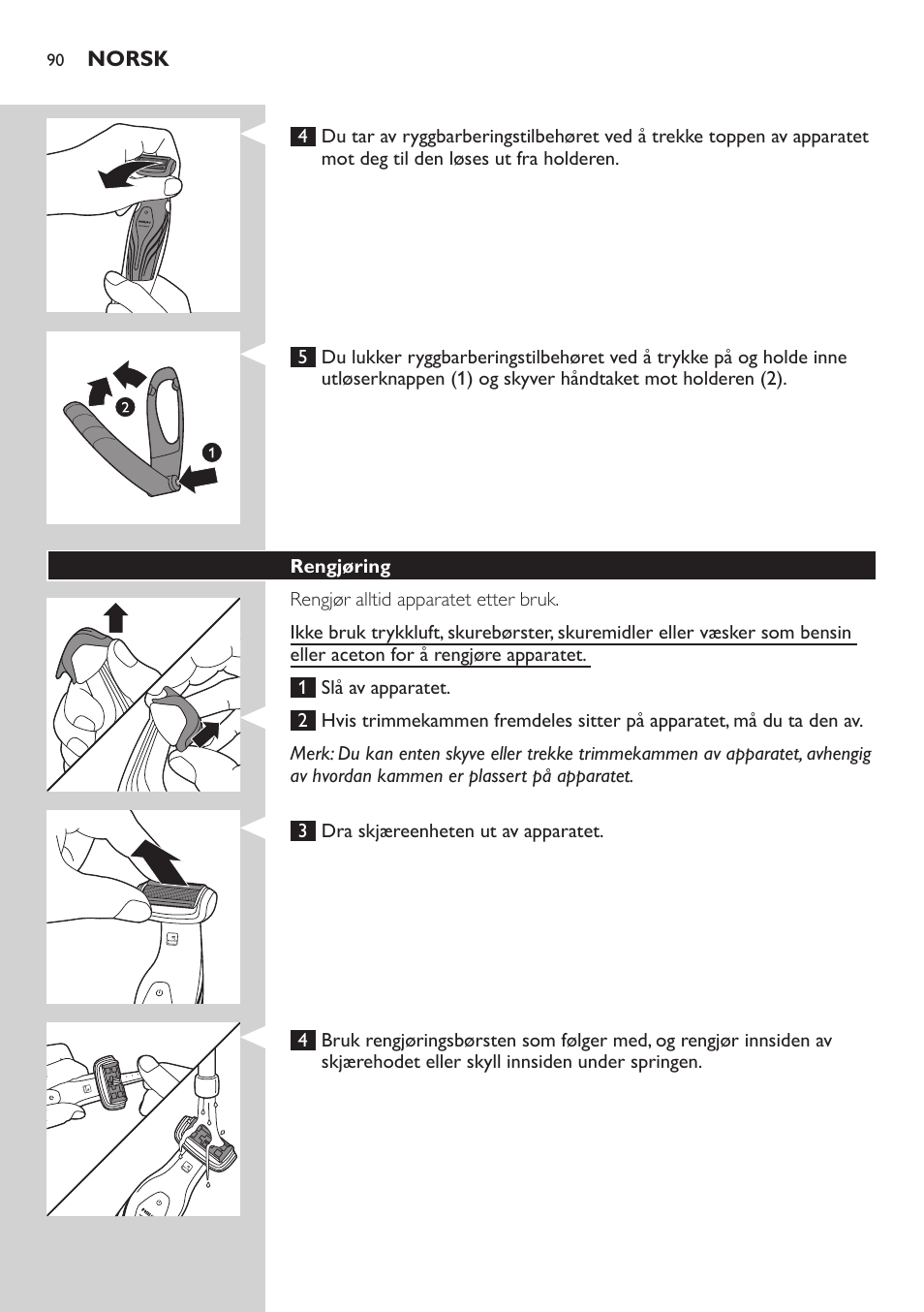 Philips BODYGROOM Series 5000 Bodygroom User Manual | Page 90 / 126