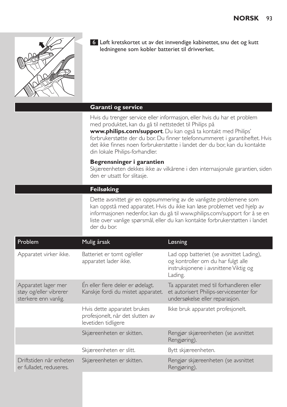 Philips BODYGROOM Series 5000 Bodygroom User Manual | Page 93 / 126