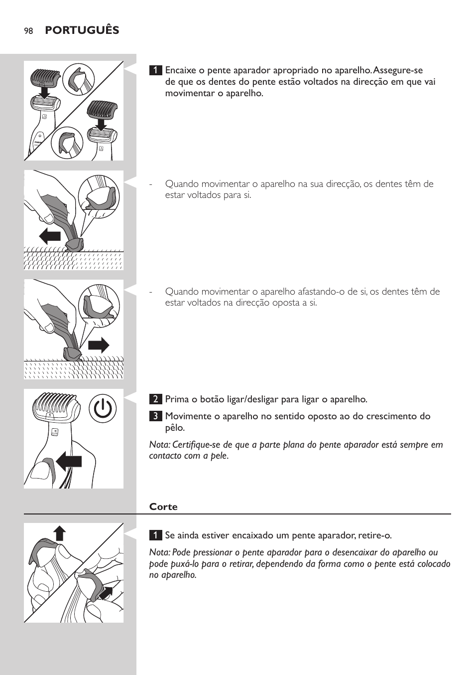 Philips BODYGROOM Series 5000 Bodygroom User Manual | Page 98 / 126