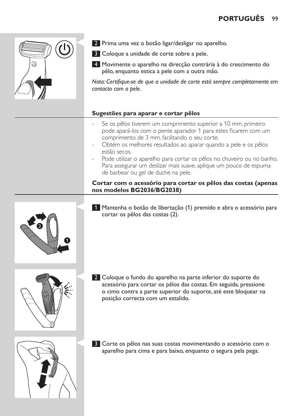 Philips BODYGROOM Series 5000 Bodygroom User Manual | Page 99 / 126