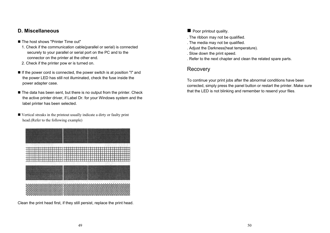 Recovery | Argox OS-214ZIP User Manual | Page 28 / 39