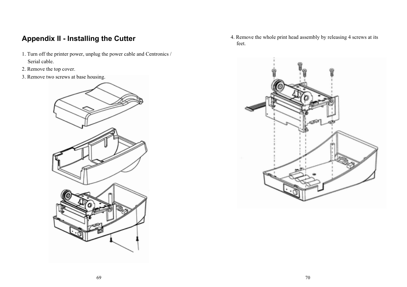 Appendix ii - installing the cutter | Argox OS-214ZIP User Manual | Page 38 / 39