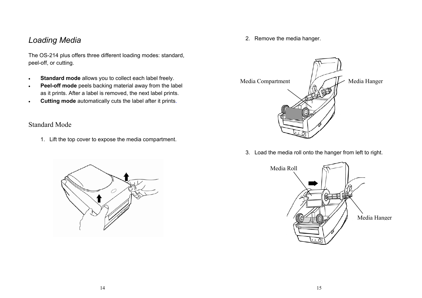 Loading media | Argox OS-214 plus User Manual | Page 10 / 41