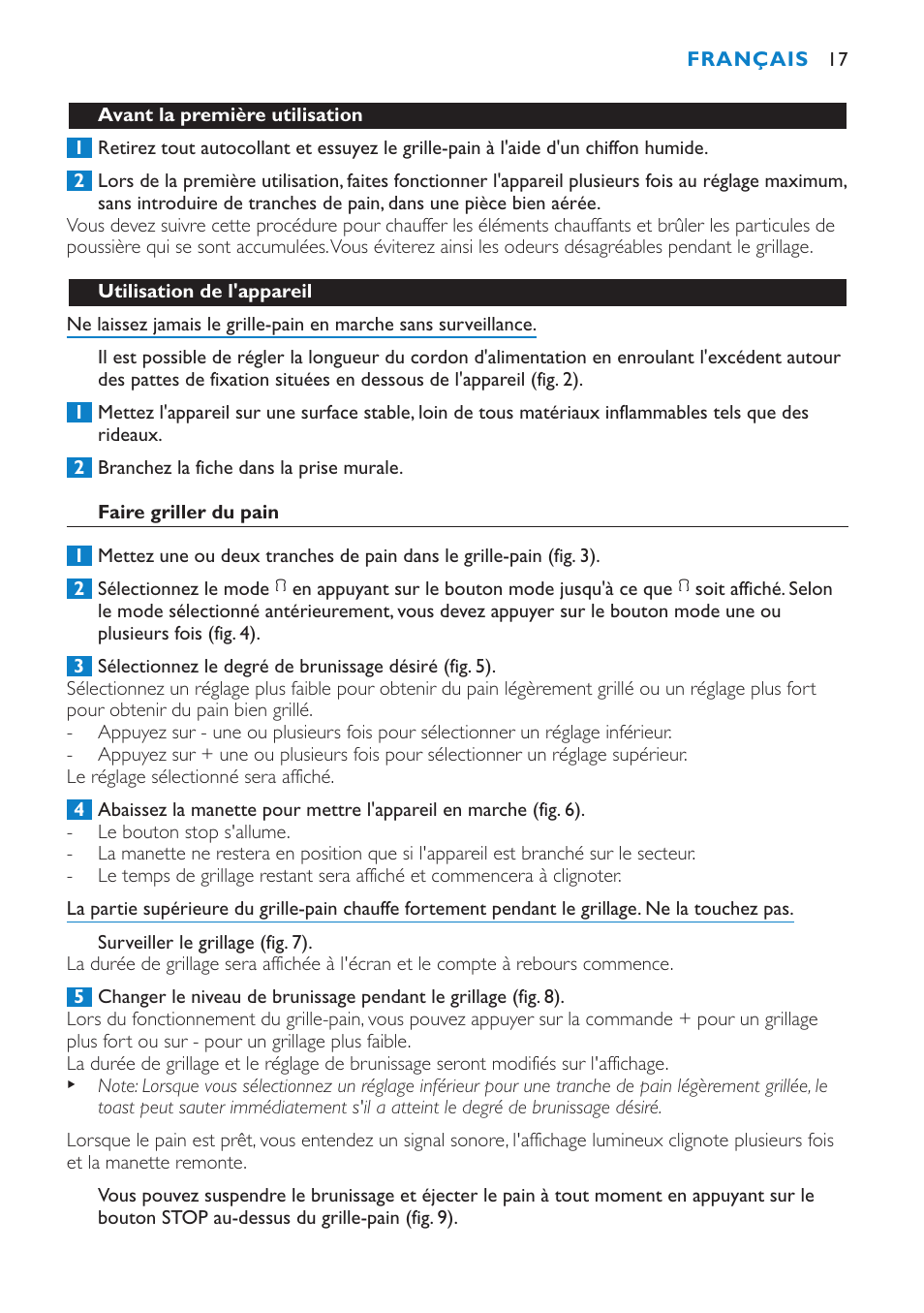 Philips Aluminium Collection Toaster User Manual | Page 17 / 80