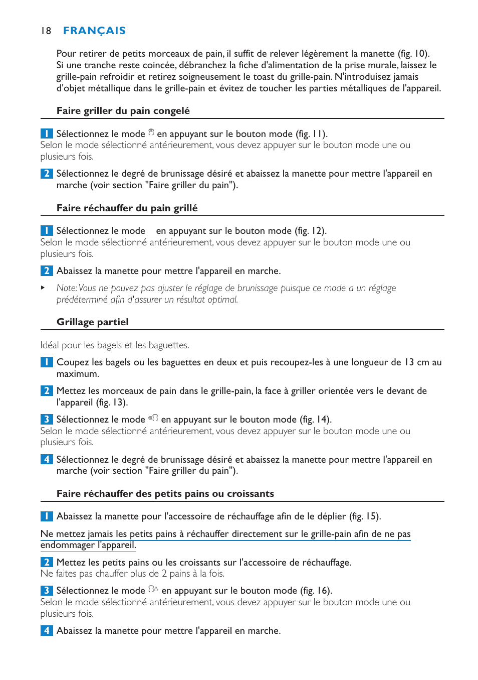 Philips Aluminium Collection Toaster User Manual | Page 18 / 80