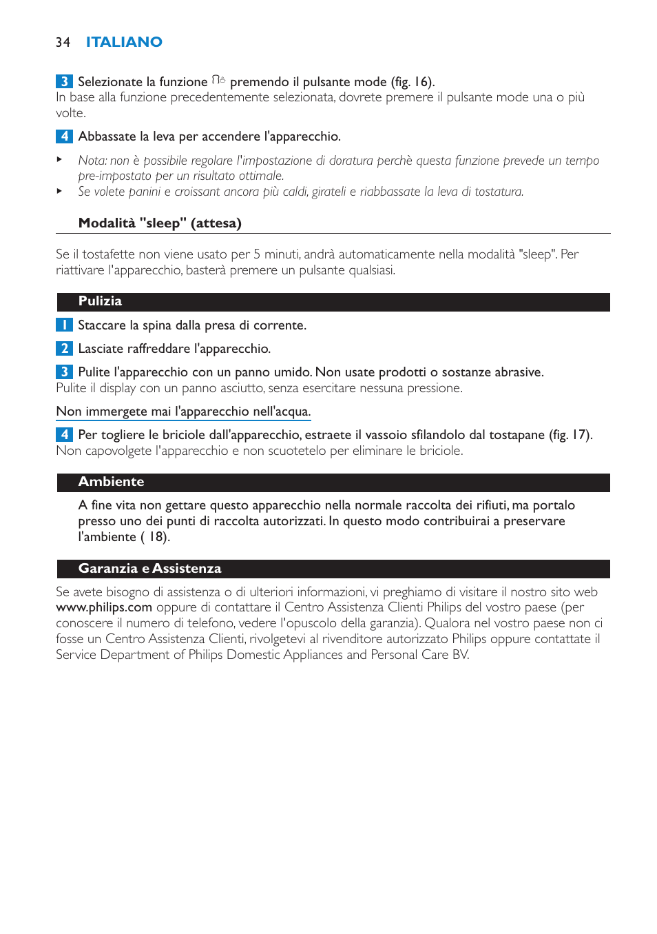 Philips Aluminium Collection Toaster User Manual | Page 34 / 80