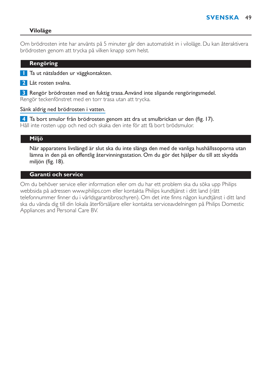 Philips Aluminium Collection Toaster User Manual | Page 49 / 80