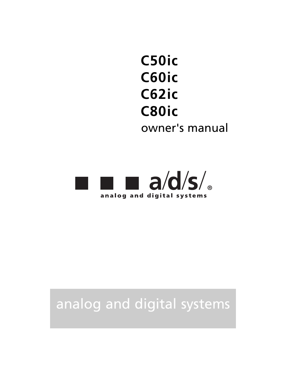 a/d/s/ C62ic User Manual | 8 pages