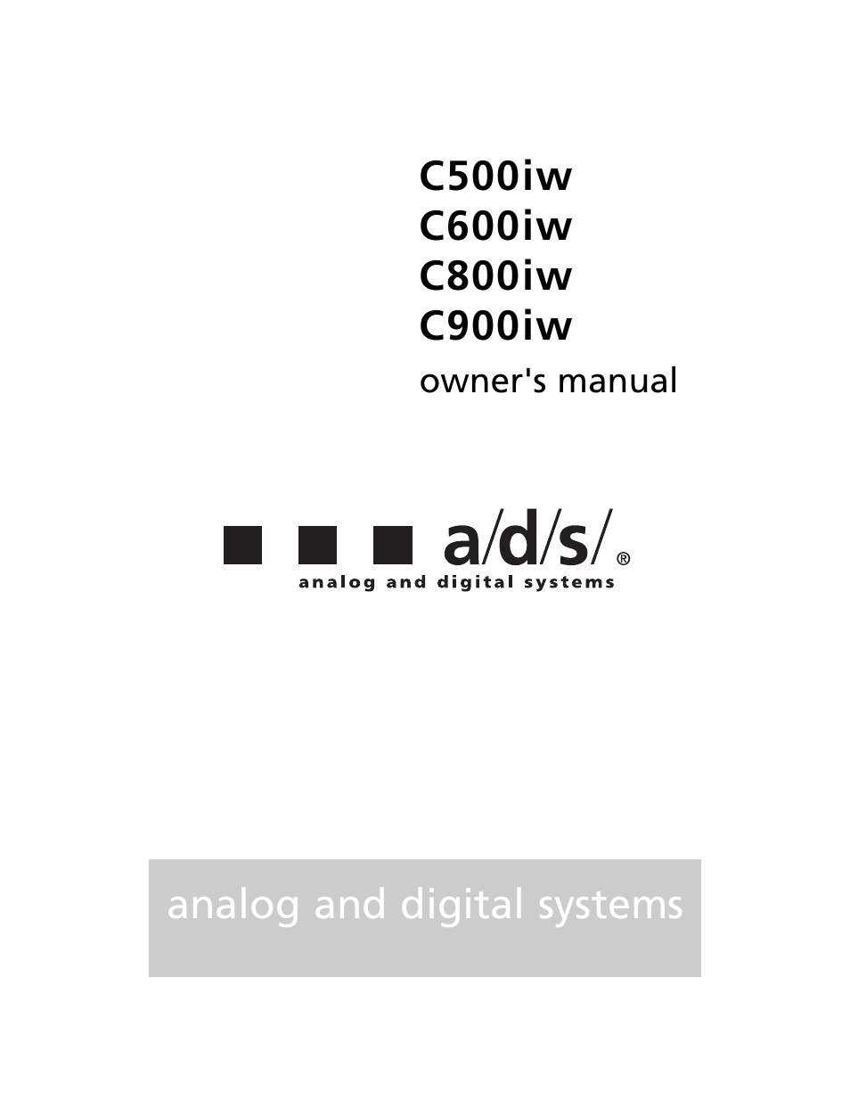 a/d/s/ C500iw User Manual | 8 pages