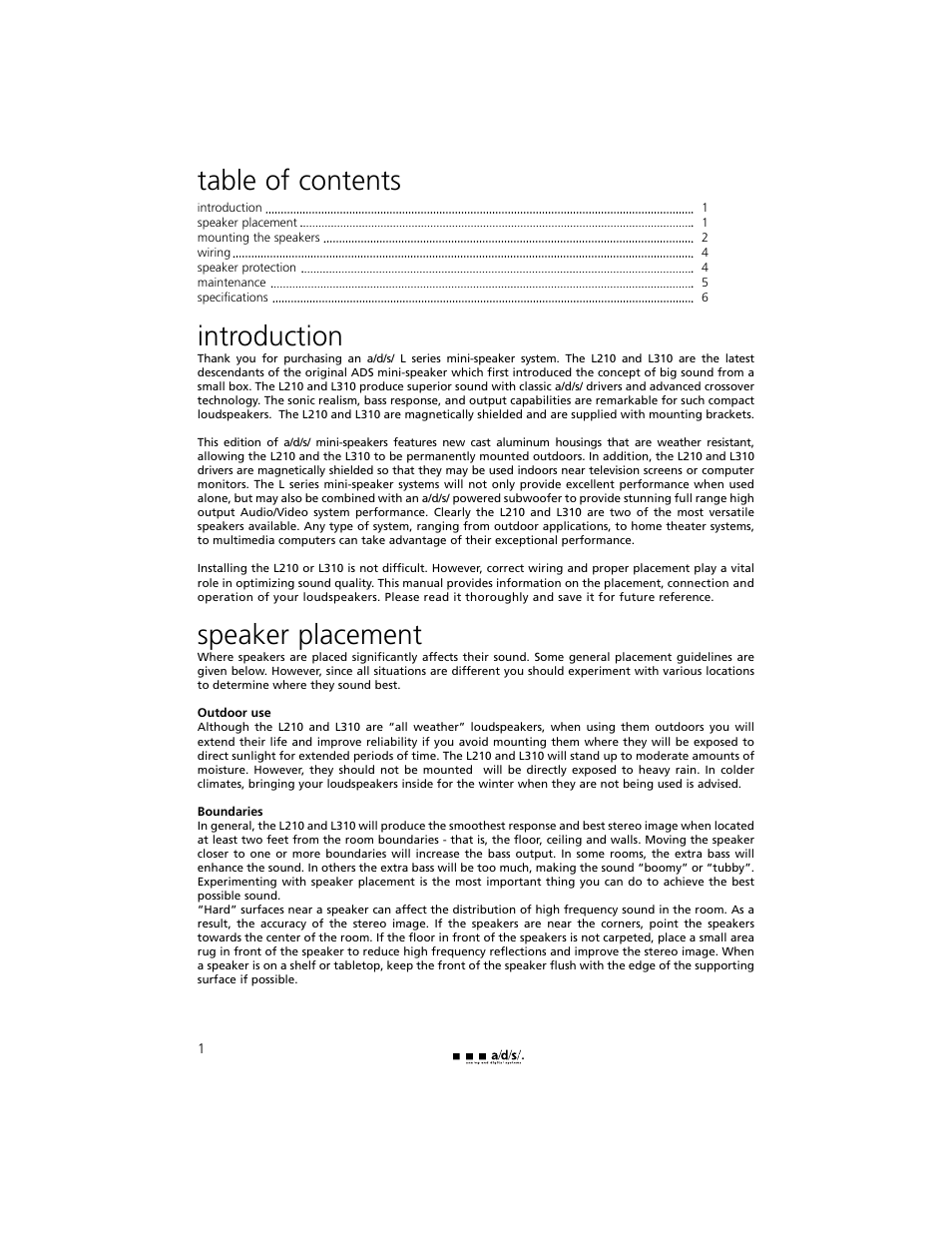 a/d/s/ L210w User Manual | Page 2 / 8