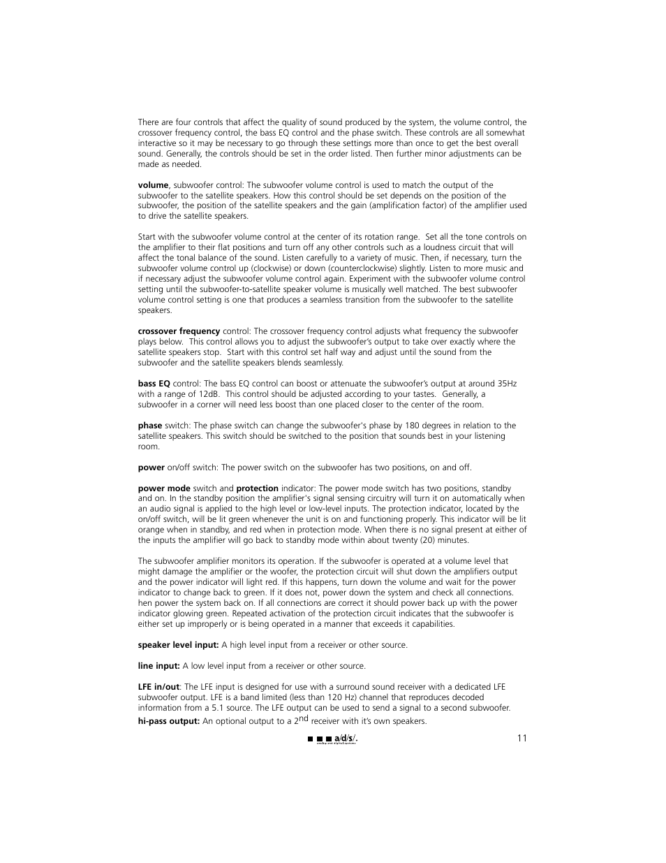 a/d/s/ HT12ps User Manual | Page 11 / 20