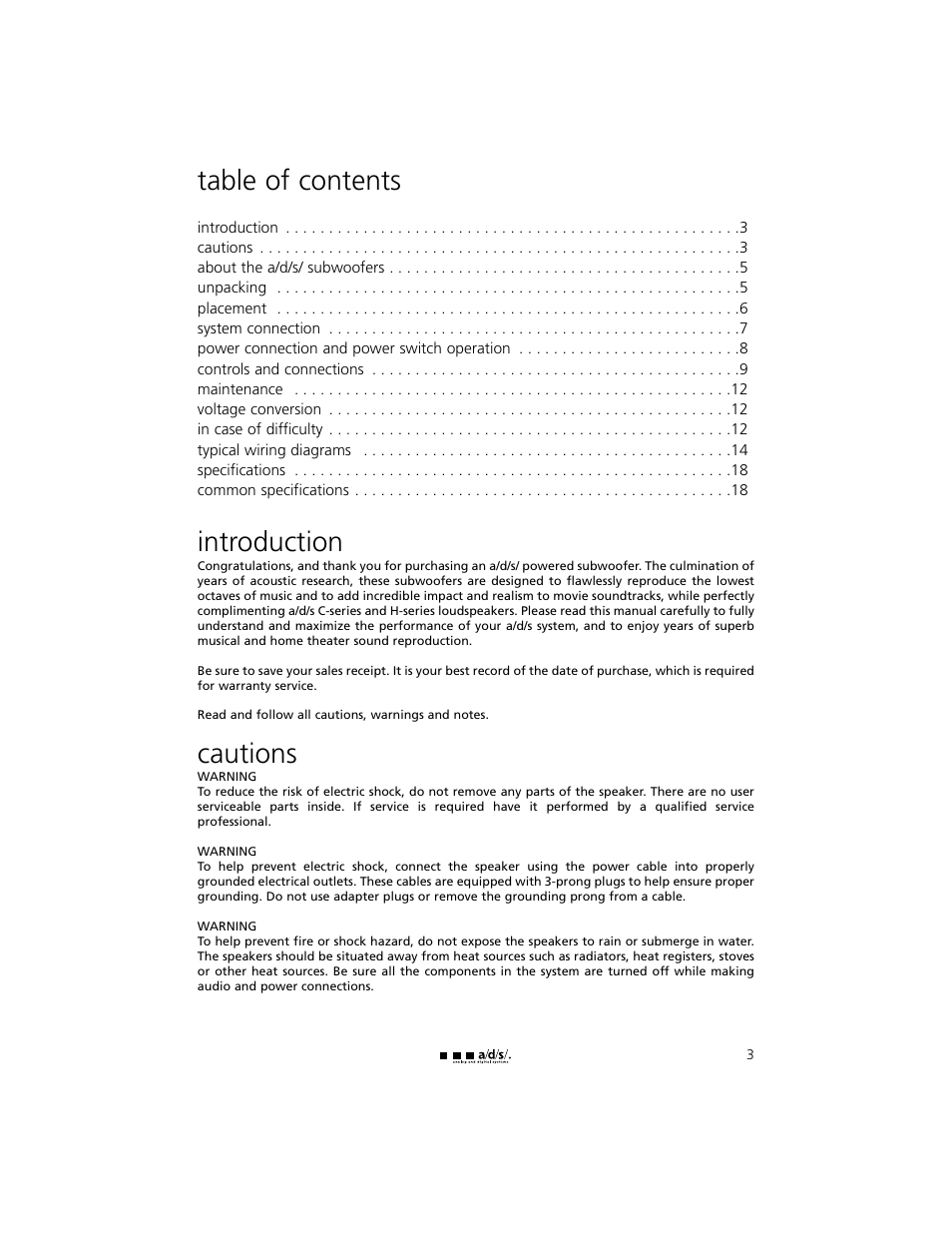a/d/s/ HT12ps User Manual | Page 3 / 20