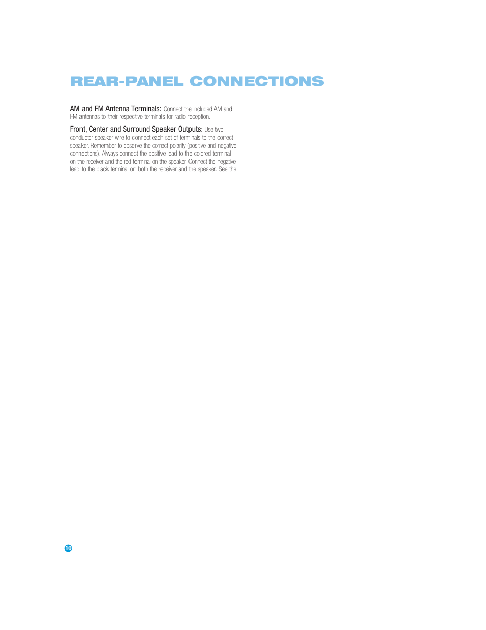 Rear-panel connections | Harman-Kardon AVR 144 User Manual | Page 10 / 64