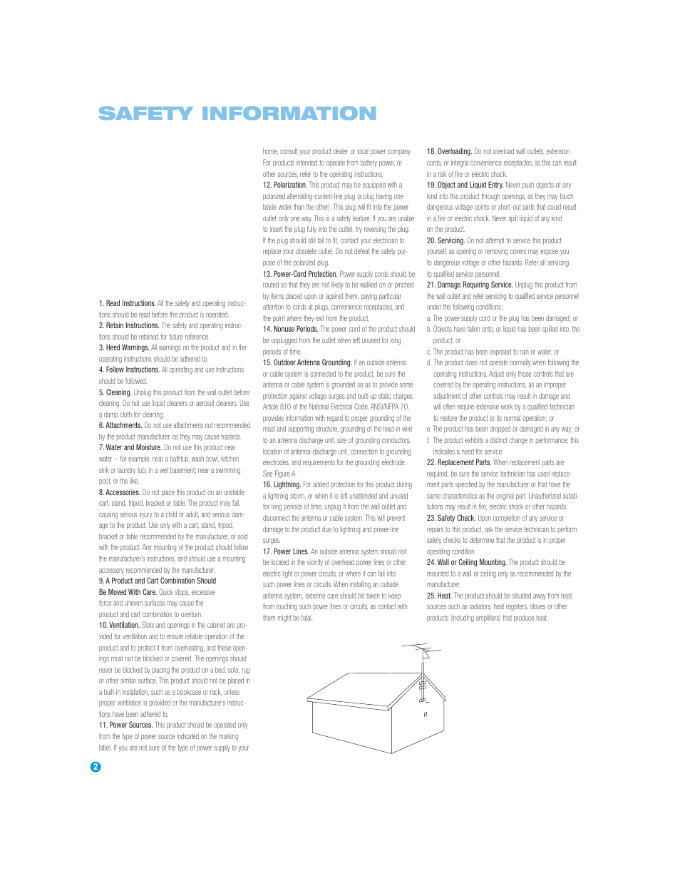 Safety information | Harman-Kardon AVR 144 User Manual | Page 2 / 64