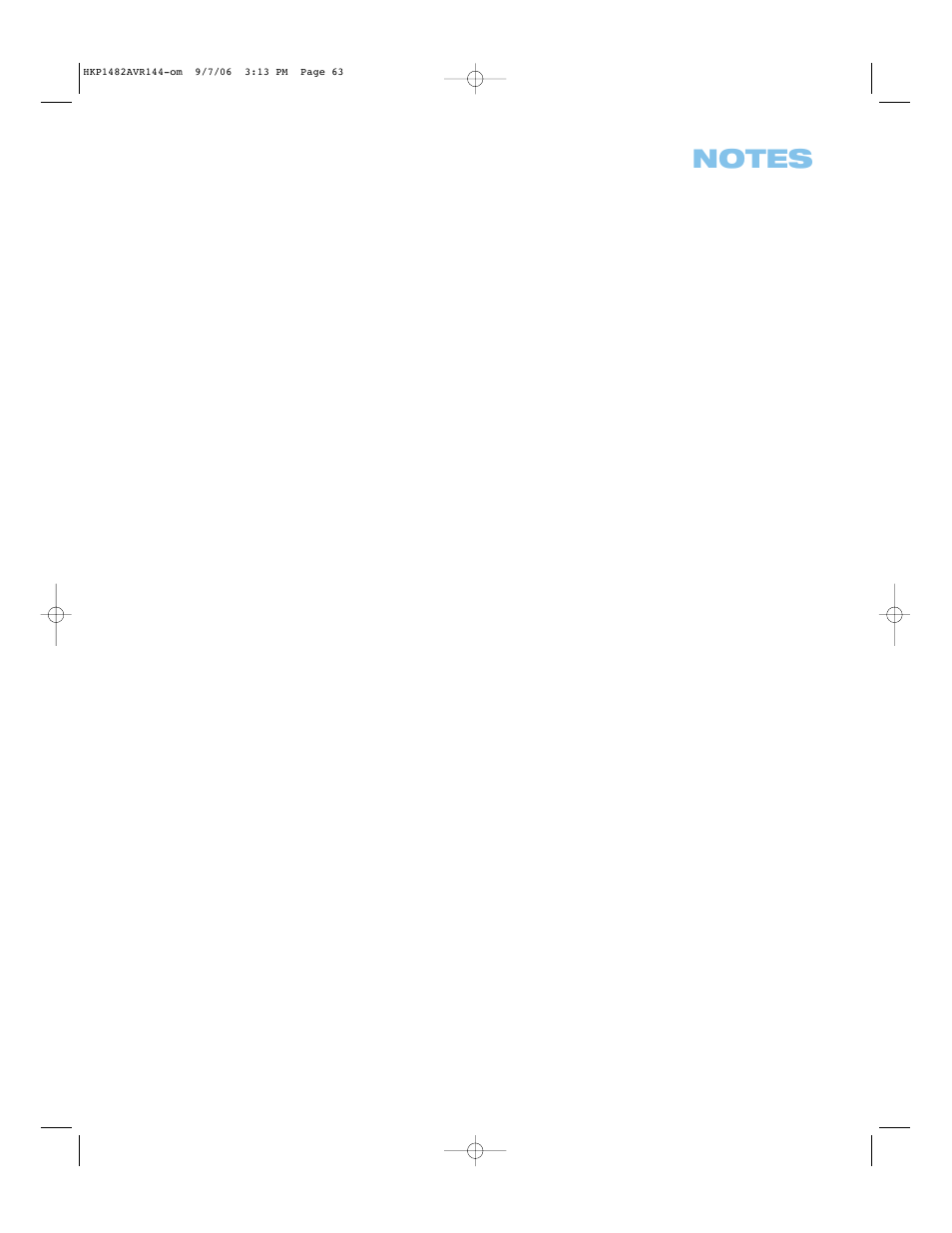 Harman-Kardon AVR 144 User Manual | Page 63 / 64
