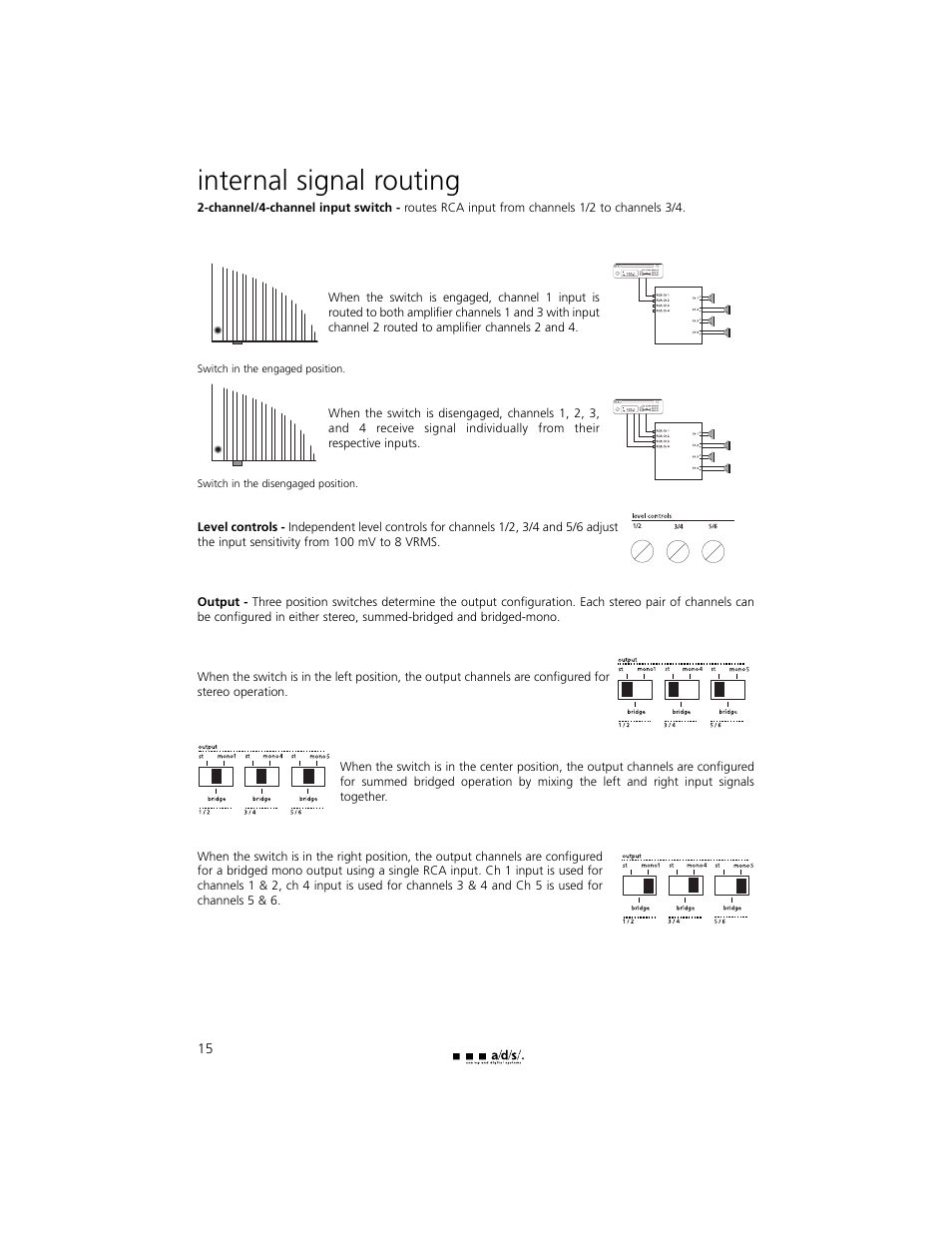 Internal signal routing | a/d/s/ PH30.2 User Manual | Page 16 / 24
