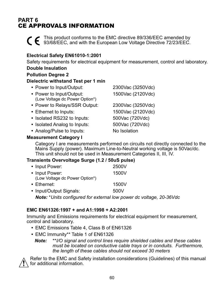 Part 6 ce approvals information | NEWPORT iDRA Controller User Manual | Page 64 / 69