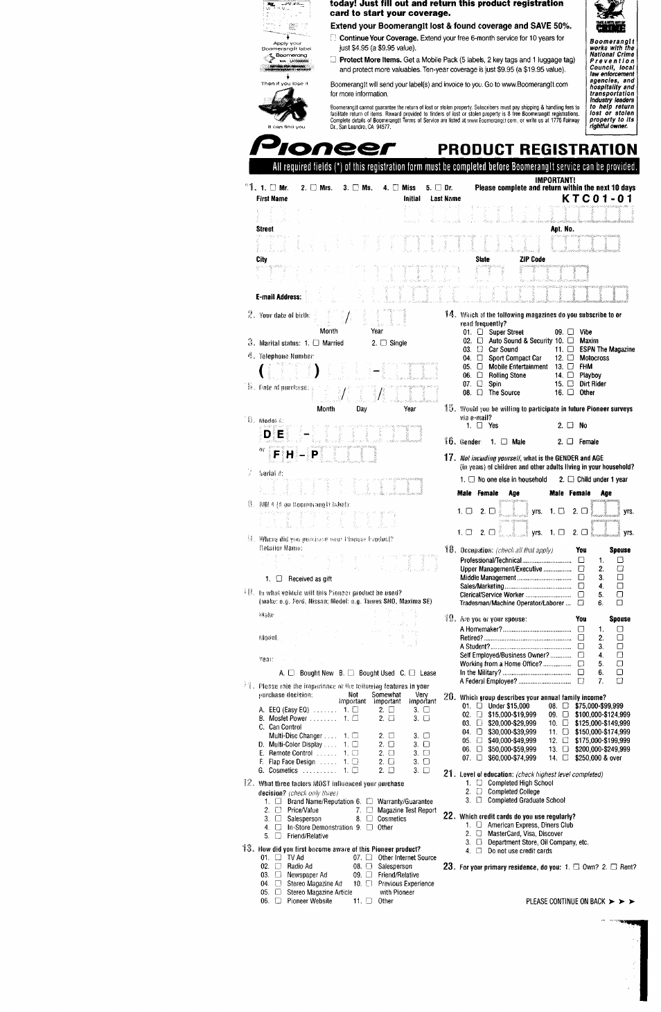 Pioneer DEH-P5500MP User Manual | Page 63 / 65