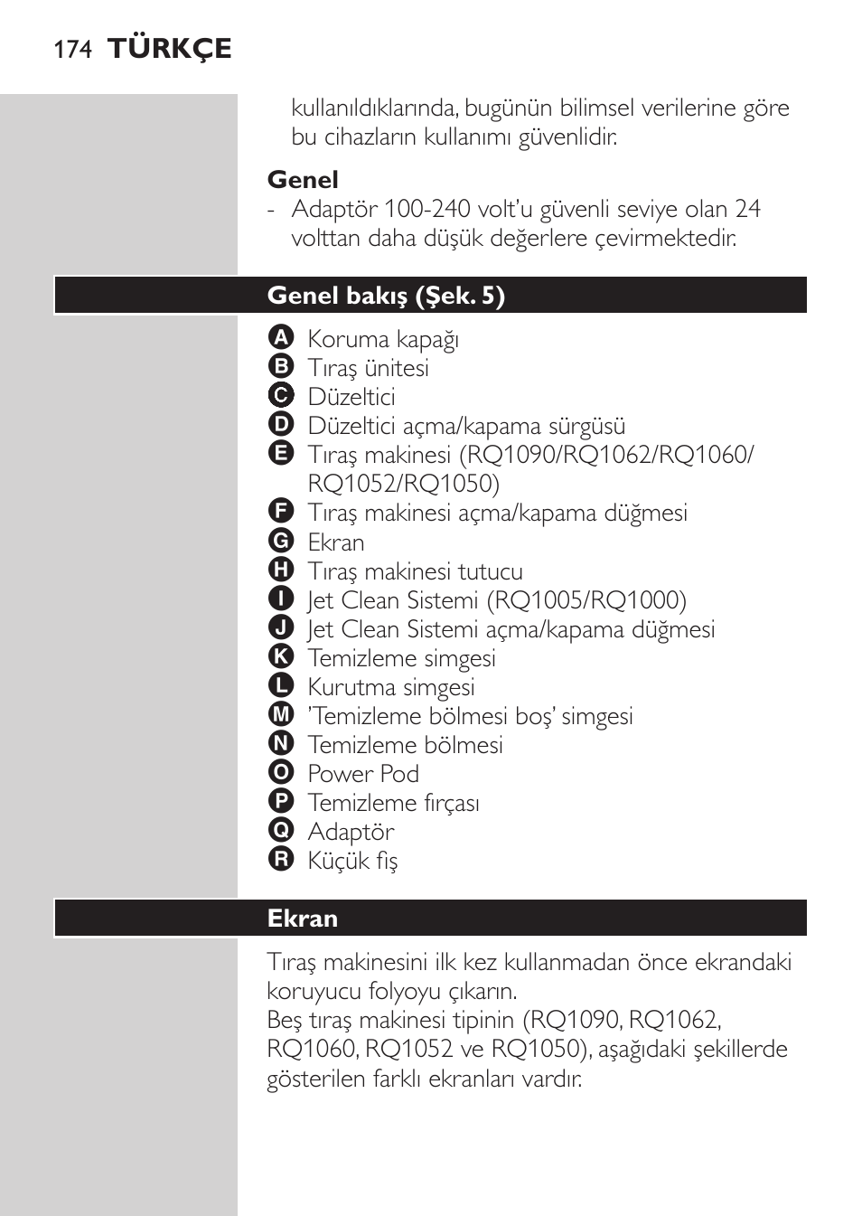 Standartlara uyum | Philips Elektrorasierer User Manual | Page 172 / 192